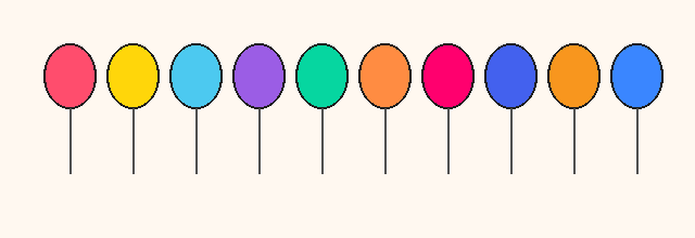 10 balloons
